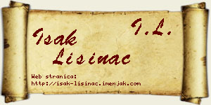 Isak Lisinac vizit kartica